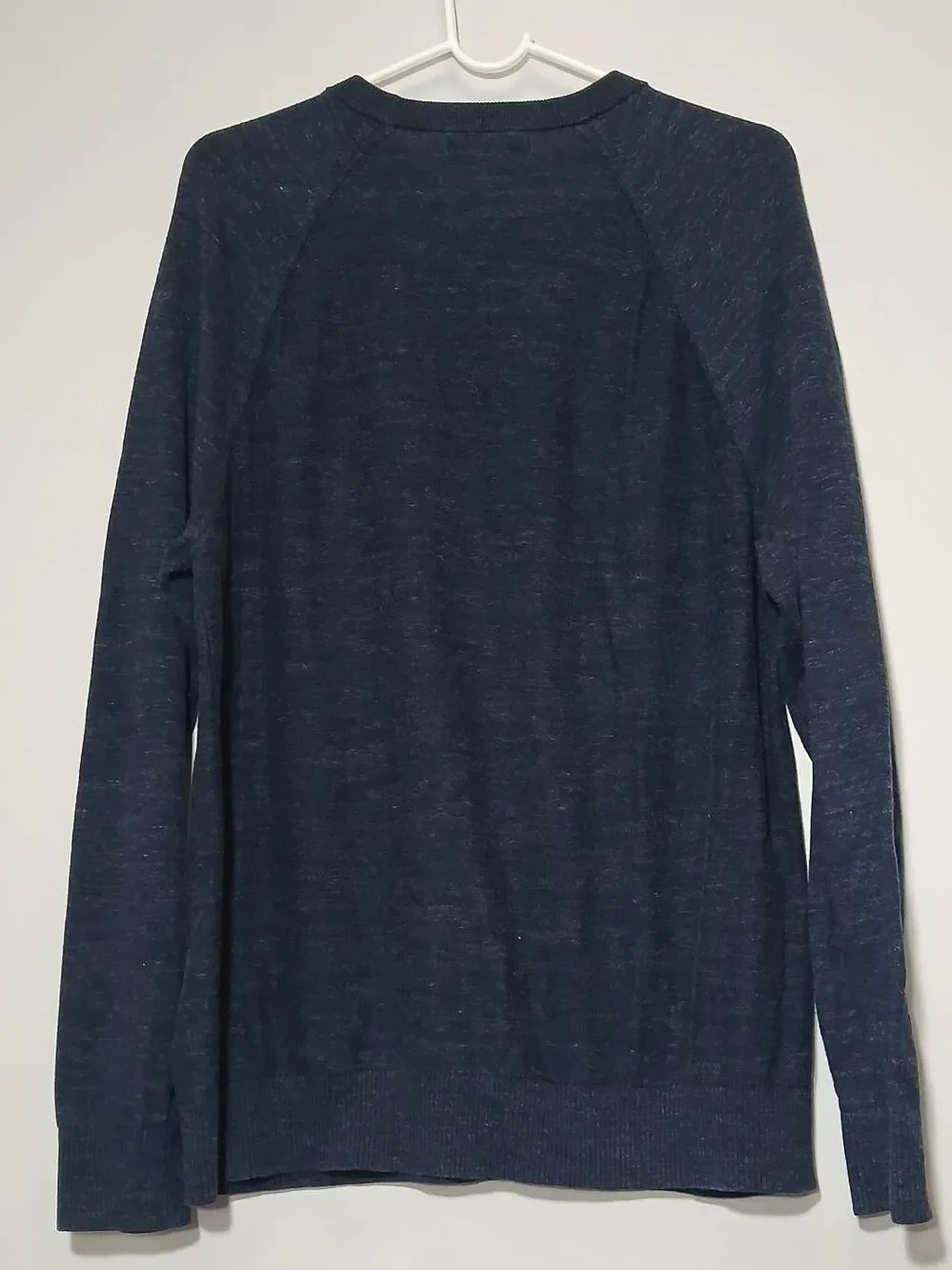 Banana republic mens large 100% organic cotton sweater blue crewneck classic
